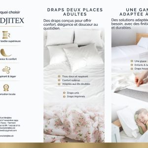 DRAPS DEUX PLACES ADULTES